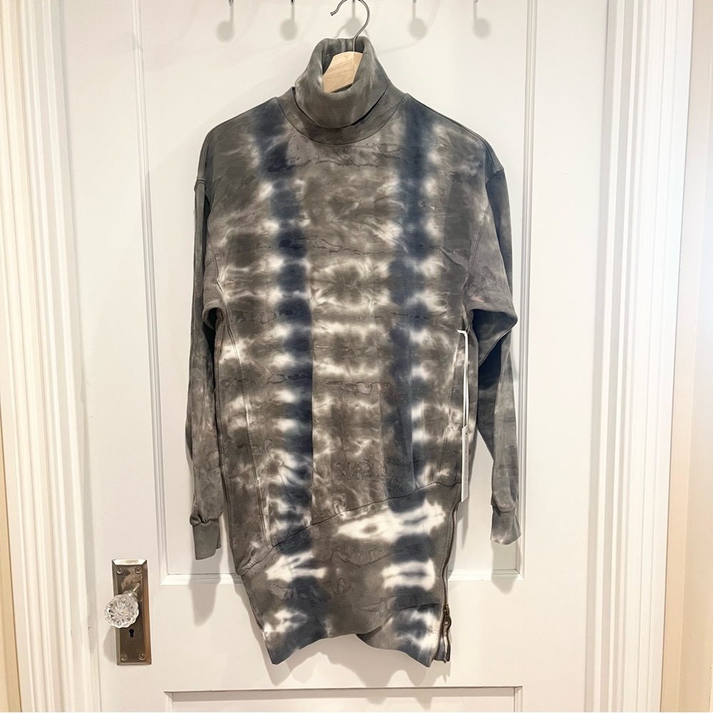 ⭐️ NWT Young Fabulous & Broke YFB Tie Dye Turtleneck Sweatshirt Dress XS